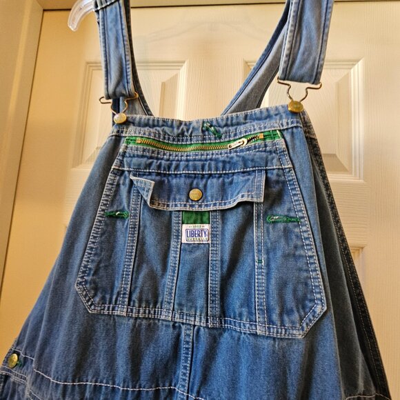 Denim Bib Jeans Overalls Carpenter LIBERTY Cotton Mens Dungaree Farmer 33 X 30 - Picture 5 of 16